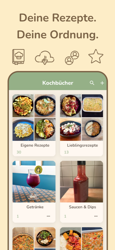 Eigene Kochbücher mit deinen Rezepten